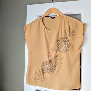 ‼️ Talbots Gold Top with Rhinestones Size XS